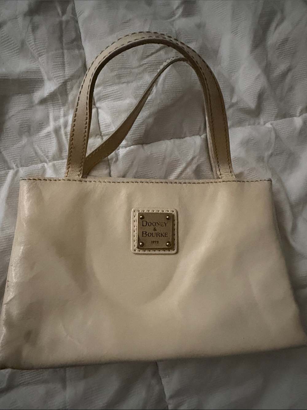 Dooney & Bourke Cream Leather mini Tote